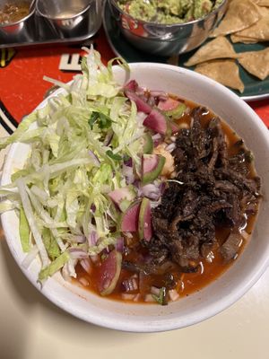 Pozole rojo   at Gracias Madre in Mexico City