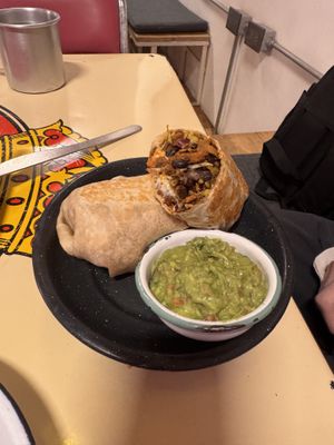 Gracias made burrito  at Gracias Madre in Mexico City