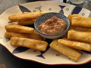 Yuca frita at Drift Bar in Santa Teresa