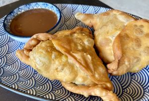 Samosas at Drift Bar in Santa Teresa