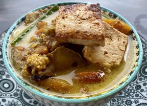 Thai curry soup  at Drift Bar in Santa Teresa