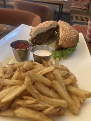 Vegan burger   at Drift Bar in Santa Teresa