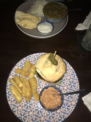 Vegan Burger and Dal at Drift Bar in Santa Teresa