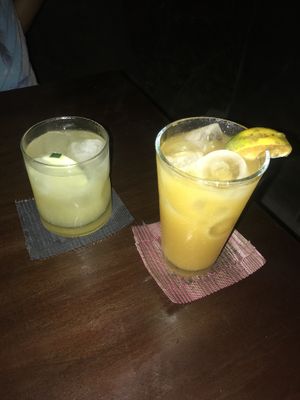 Gin Tonic with cucumber and fresh homemade lemonade at Drift Bar in Santa Teresa