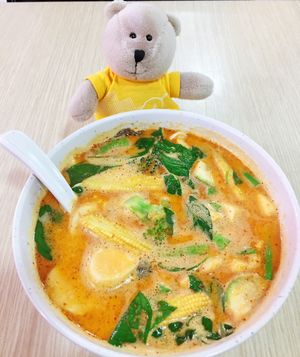 Red curry Tofu 70 baht- Really spicy at Good Taste Vegetarian - MBK in Bangkok