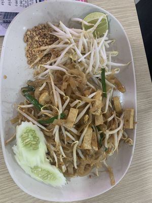 Pad Thai with no eggs - #18 at Good Taste Vegetarian - MBK in Bangkok
