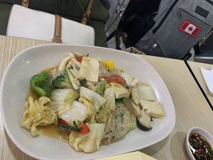 Fried Vermicelli Tofu with Soy Sauce - #26 at Good Taste Vegetarian - MBK in Bangkok