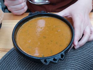 Lentil soup (a bit spicy) at YEnat Restaurant in Mannheim