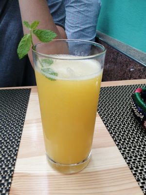 Mango juice at YEnat Restaurant in Mannheim