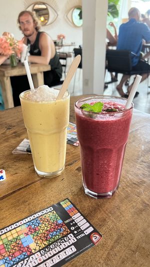 Mango and Betroot Shake  at The Hideout in Unawatuna