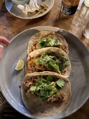 Jackfruit tacos  at The Hideout in Unawatuna