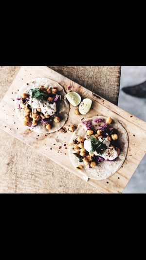 Chickpea tacos at The Hideout in Unawatuna