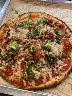 Broccoli, mushroom, sun dried tomatoes, and oregano   at Pieology - Dededo in Guam
