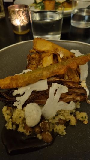 Roast cauliflower at The Ollerod in Beaminster