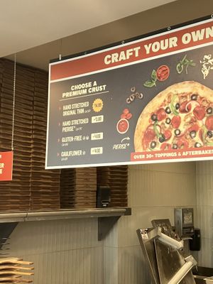 here the extra charges for vegan dough   at Pieology - University Square in Honolulu