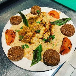 Specially falafel vegan meal  at De Mezka in North London