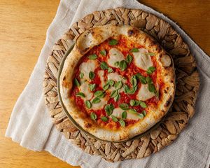 Marguerita pizza. at Casa de Nara in Joao Pessoa