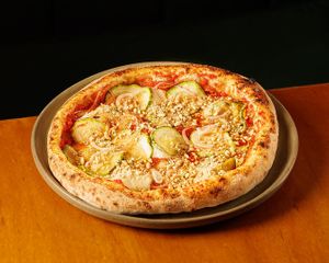 zucchini pizza  at Casa de Nara in Joao Pessoa