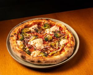 broccoli with shitake mushroom  at Casa de Nara in Joao Pessoa