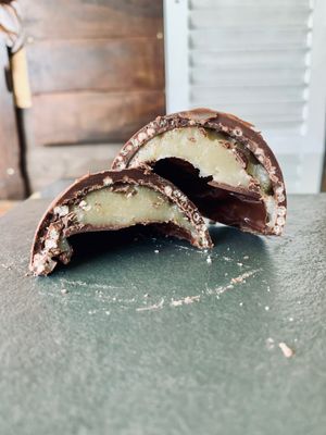 Lemon brigadeiro Easter egg at Casa de Nara in Joao Pessoa