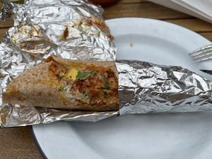 Beso de chorizo burrito   at Hoja in Denver