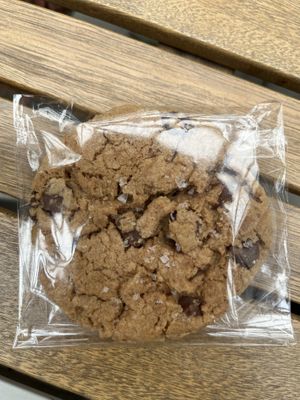 Vegan chocolate chip cookie (amazing )  at Hoja in Denver