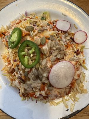 Farmer’s Burrito (vegan, sub tofu scramble)  at Hoja in Denver