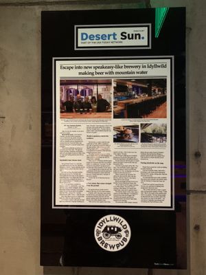 Mountain water  at Idyllwild Brewpub in Idyllwild