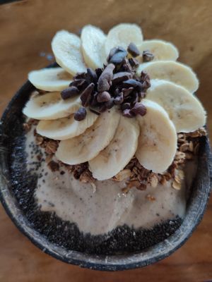 Peanut butter caramel cacao smoothie bowl at SHAKA - Cebu in Moalboal
