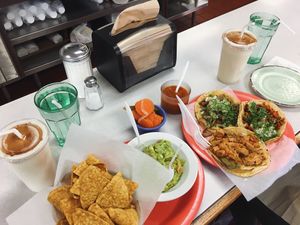 a few of the vegan selections (2019) at El Faro in Chicago