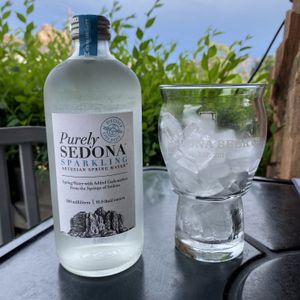 Sparkling water at Sedona Pizza & Pasta Company in Sedona