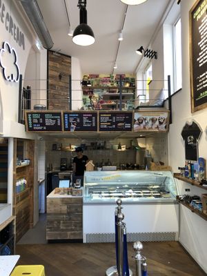 Counter and updtairs also seats! at Ben & Jerry's in Rotterdam
