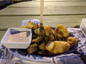 Fish n chips at sPACYcLOUd Lounge in Washington