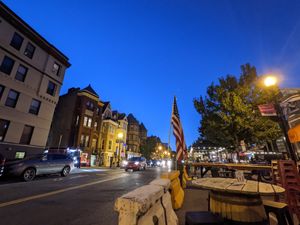 Outdoor seating at sPACYcLOUd Lounge in Washington