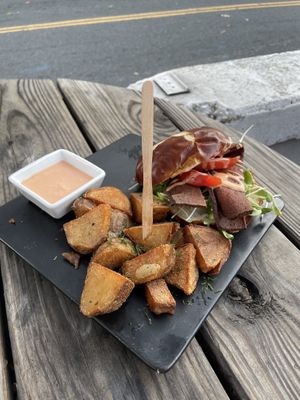 BLT and Peasant Potatoes (would recommend)  at sPACYcLOUd Lounge in Washington