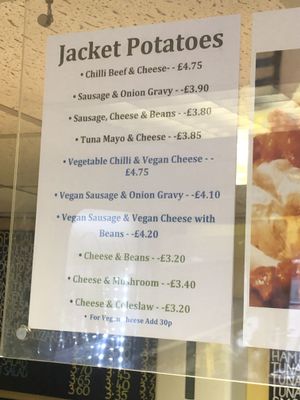 Yummy jacket potatoes  at Bar Sandwich in Leicester