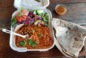 Spicy Indian Chick - Festive Salad, Masoor Dahl, and Mango Chutney at Spicy Indian Chick in Haleiwa