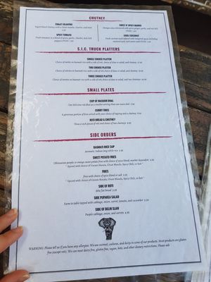 New menu at Spicy Indian Chick in Haleiwa