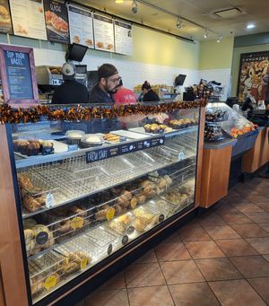 They are busy on a Saturday morning! at Einstein Bros Bagels in Cedar Park