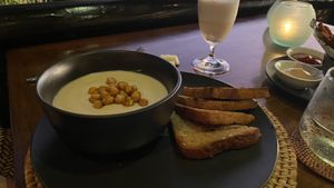 Leek and Potato Vichyssoise   at Rapae Bay in Aitutaki