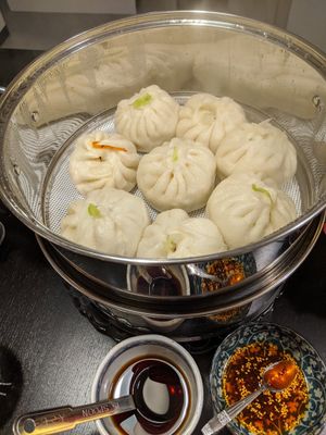 Steamed dim sum at Washoku Home Cooking in Osaka