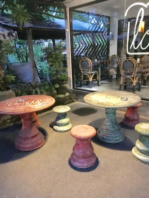 Outside seating  at Loaf Candidasa in Manggis