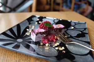 The cheesecake is just ok at Chandan Cafe in Fukuoka