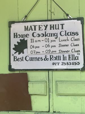 Cooking classes  at Matey Hut in Ella