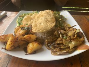 Rice and curry  at Matey Hut in Ella