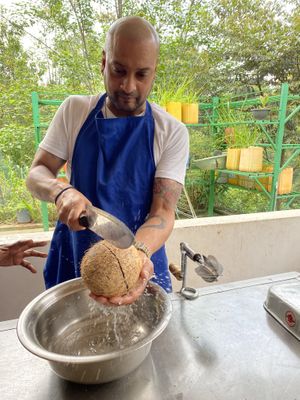 Matey Huts’s cooking classes are held in beautiful green surroundings just outside of Ella. Tuk tuk there and back is included in the price   at Matey Hut in Ella