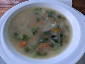 Veggie soup at Matey Hut in Ella