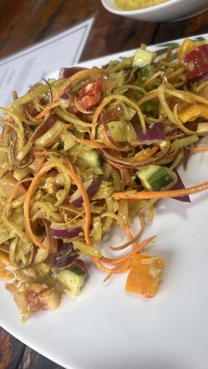 Banana flower salad  at Matey Hut in Ella