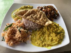 Vegetable Curry and Rice   at Matey Hut in Ella