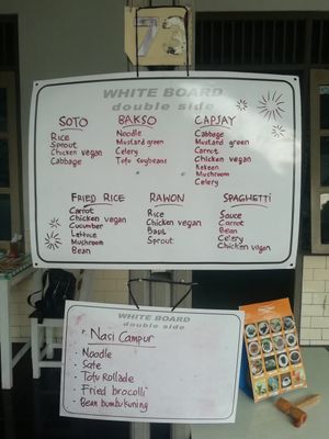 menu II at Depot Veggie in Yogyakarta